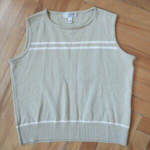 Elegant 80% Wool Blend St-John Tank Sauge